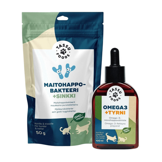 Kombotarjous: Omega3 + tyrni 100ml ja Maitohappobakteeri + sinkki 50g