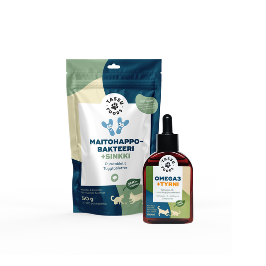 Kombotarjous: Omega3 + tyrni 100ml ja Maitohappobakteeri + sinkki 50g